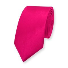 stropdas fel roze smal effen