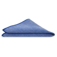 pochet katoen blauw