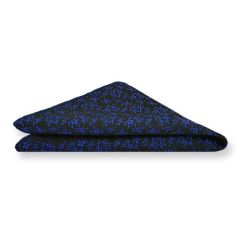pochet zwart blauw bloemen