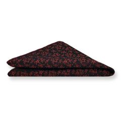pochet zwart rood bloemen