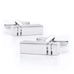 staaf manchetknopen zilver