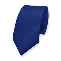 stropdas blauw smal effen