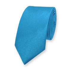 stropdas sky blue smal effen
