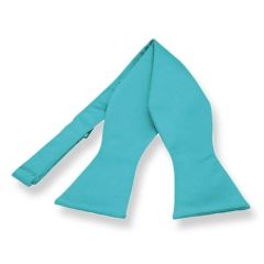zelfstrikker turquoise effen