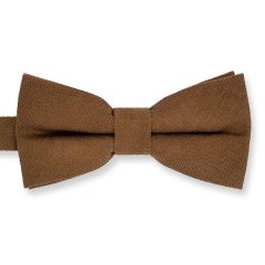 vlinderdas suede cognacbruin