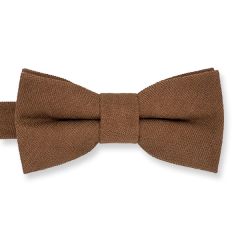 vlinderdas suede kinderen cognacbruin