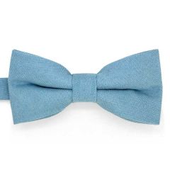 vlinderdas suede lichtblauw