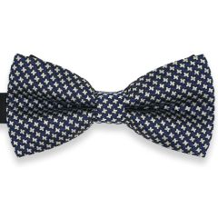 vlinderdas zwart blauw wit