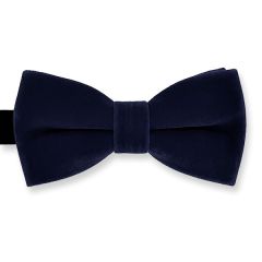 vlinderstrik fluweel marineblauw