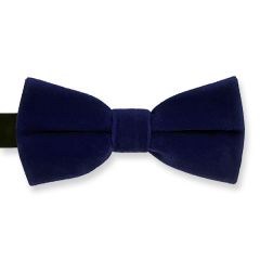 vlinderstrik kinderen fluweel donkerblauw