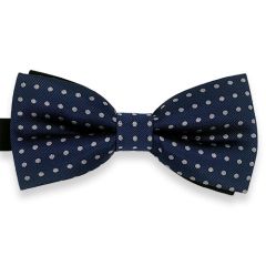 vlinderstrik donkerblauw lio witte stippen
