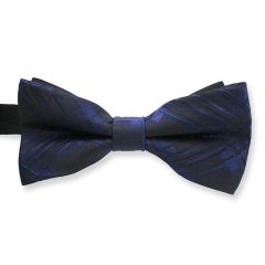 vlinderstrik donkerblauw gestreept