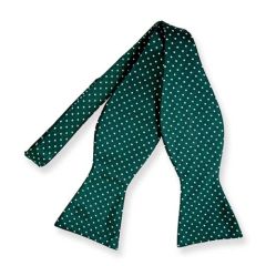 zelfstrikker polka dots donkergroen