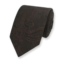 stropdas paisley bruin zijde