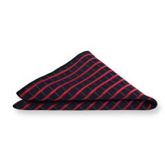 pochet donkerblauw rood strepen exve