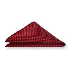 pochet donkerrood ruit