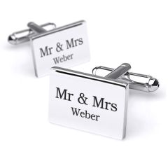manchetknopen bruidegom Mr & Mrs
