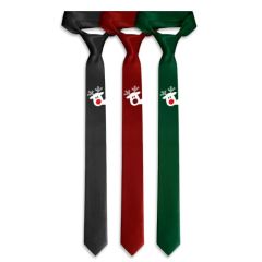 Kerststropdas 'Rudolf' Donkerrood