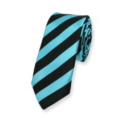 stropdas strepen blauw zwart smal