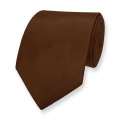 stropdas bruin effen
