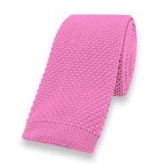 gebreide stropdas roze effen