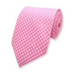 stropdas geruit roze wit