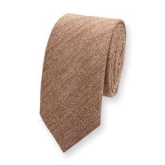 stropdas katoen zandbruin