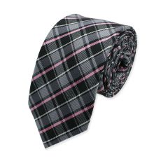 stropdas roze grijs geruit