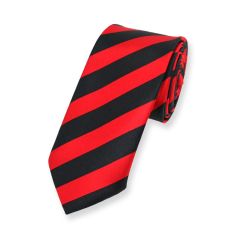 stropdas strepen rood zwart smal