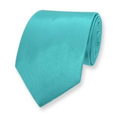 stropdas turquoise effen