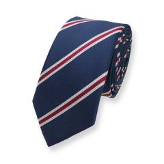 stropdas donkerblauw rode strepen