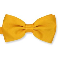 vlinderstrik okergeel effen