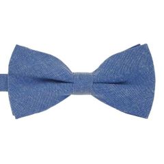 vlinderdas katoen blauw