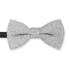 vlinderdas kind wol wit grijs