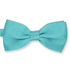 vlinderstrik turquoise effen