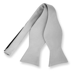 vlinderdas zelfstrikker zilver