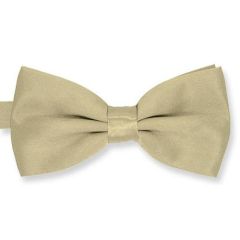 vlinderstrik champagne effen