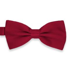 vlinderstrik donkerrood effen