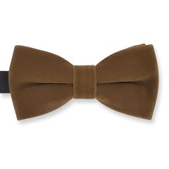 vlinderstrik fluweel camel