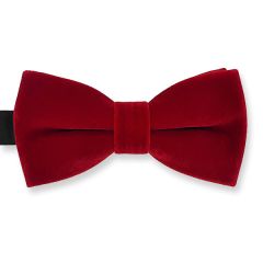 vlinderstrik fluweel rood