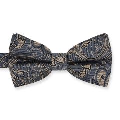 vlinderstrik grijs champagne bloemen