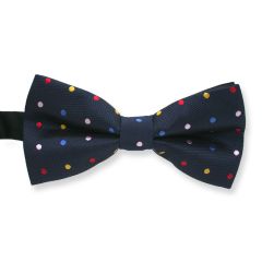 vlinderstrik donkerblauw gekleurde stippen