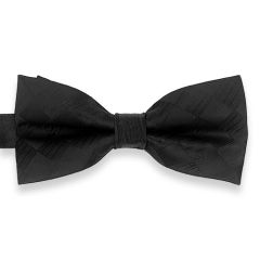 vlinderstrik zwart geblokt