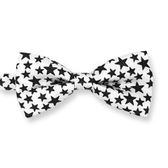 vlinderstrik wit zwart sterren