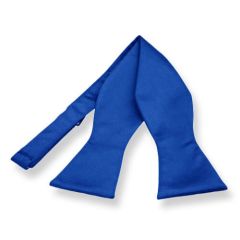 zelfstrikker blauw effen