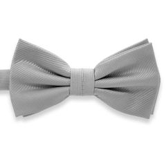 Zilverkleurige Vlinderdas met gestreepte stof