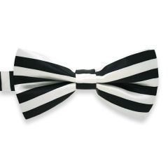 vlinderstrik gestreept zwart wit