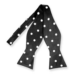 zelfstrikker zwart wit stippen