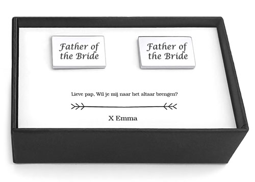 manchetknopen vader van de bruid manchetknopen father of the bride bruiloft