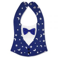 slabbetje met vlinderstrik blauw sterren